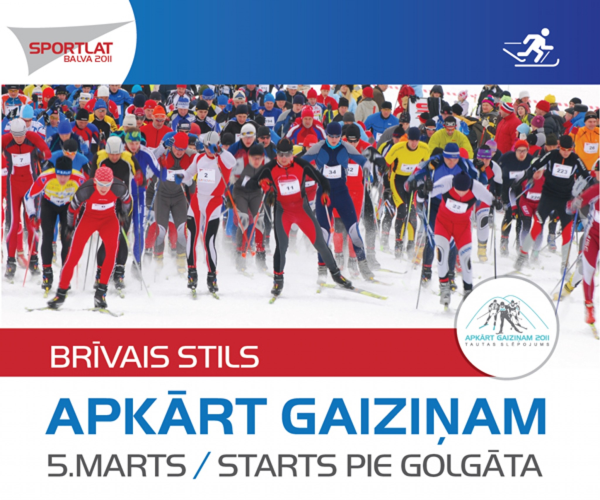 5. martā tradicionālais slēpojums APKĀRT GAIZIŅAM