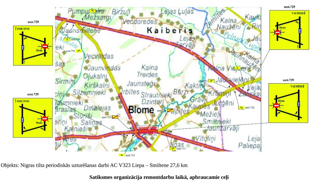 Tilta remondarbu ilgums Blomē būs aptuveni divi mēneši