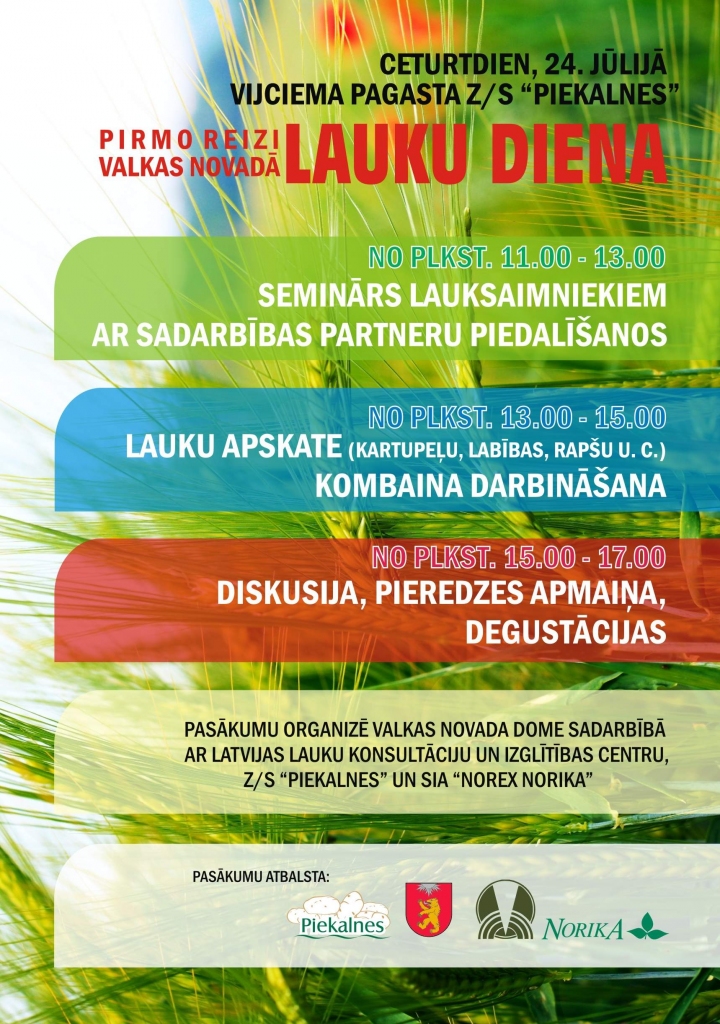 Valkas novada lauku dienā – nozīmīgs balvu fonds