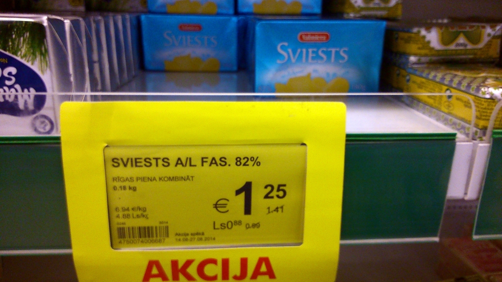 FOTO: Veikalnieki atsaucas Latvijas lielākā piena pārstrādātāja produkcijas palētināšanai