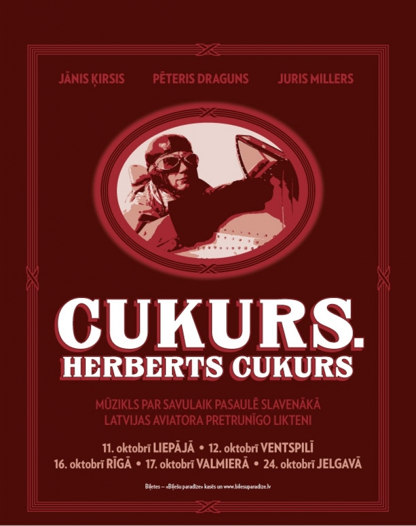 Oktobrī notiks mūzikla Cukurs. Herberts Cukurs pirmizrāde