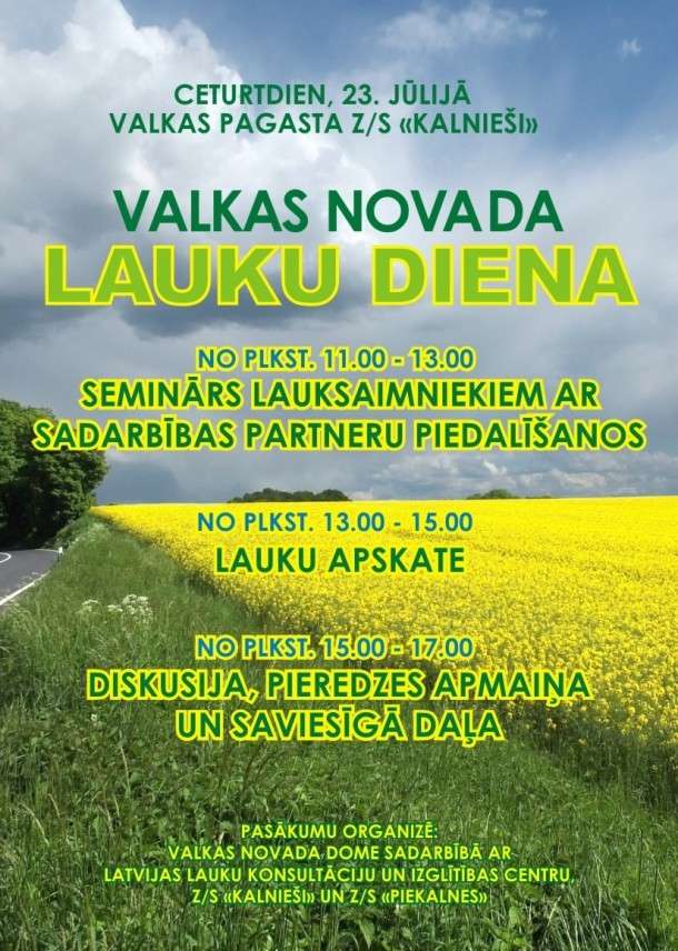 Valkas novadā jau otro gadu notiks Lauku diena