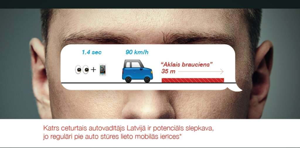 CSDD: Īsziņu rakstīšana pie stūres, bīstamāka par braukšanu reibumā