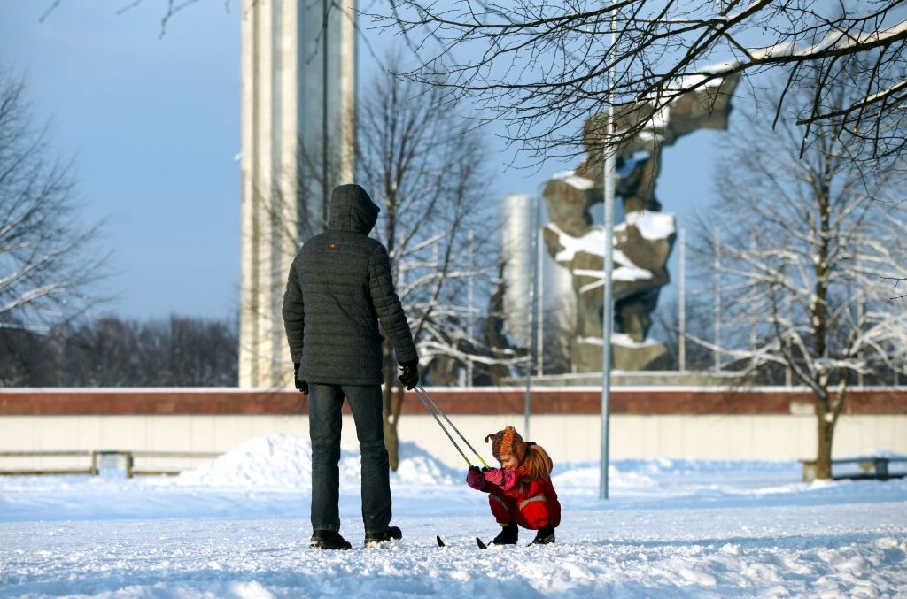 FOTO: Uzvaras parka slēpošanas trase