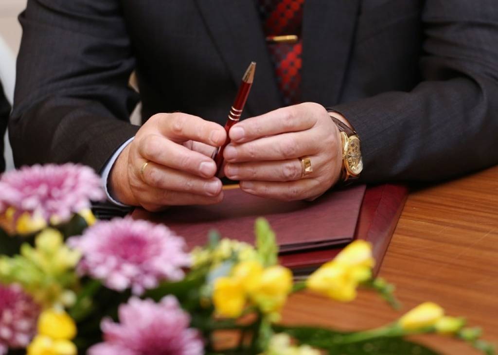 FOTO: Partneri paraksta Kučinska topošās valdības deklarāciju un koalīcijas sadarbības līgumu