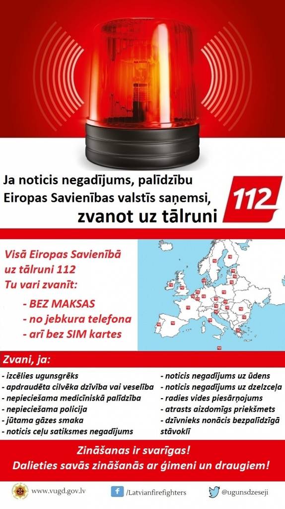 Šodien visā Eiropas Savienībā tiek atzīmēta 112 diena. Balva arī "Ziemeļlatvijai"!
