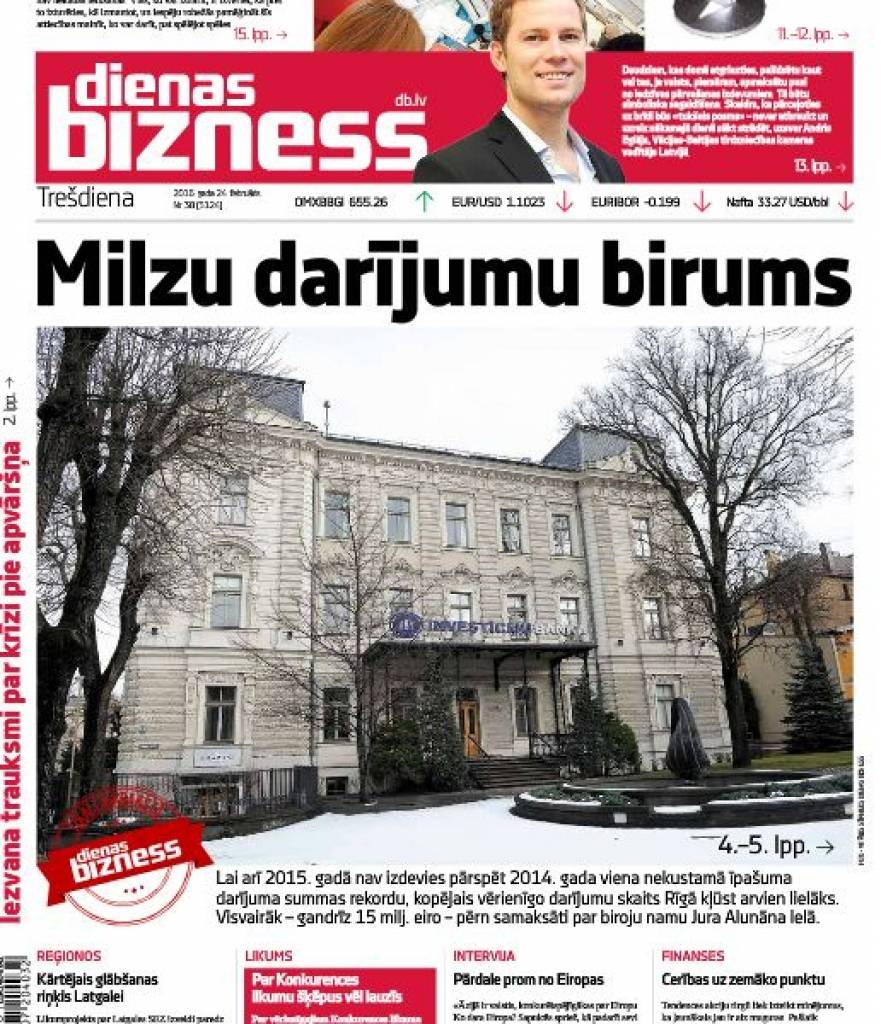 Tikai laikrakstā Dienas bizness: Vērienīgu darījumu Rīgā – arvien vairāk