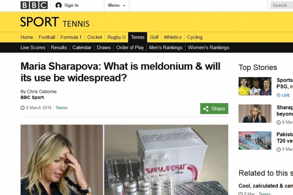 Šarapovas skandāla dēļ pasaules mediji pievērsušies Mildronāta iepazīšanai