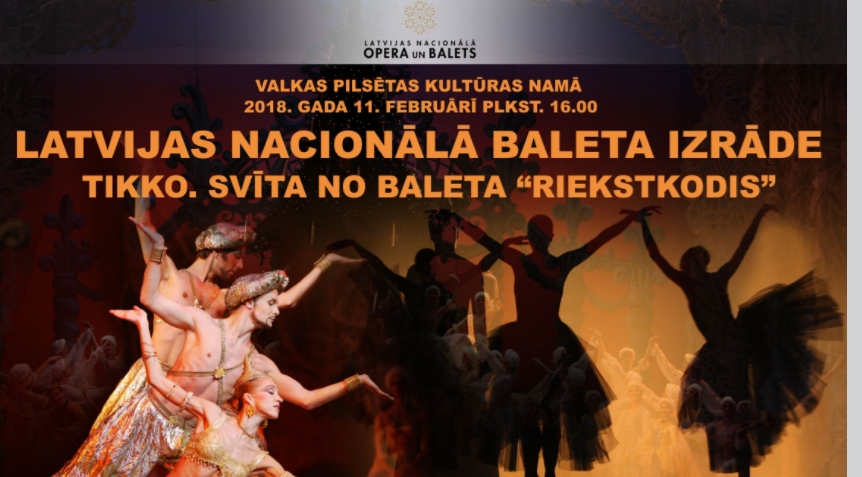 Valkā uzstāsies Latvijas Nacionālais balets