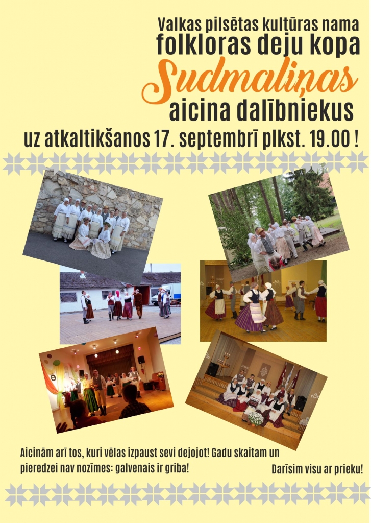 Folkloras deju kopas "Sudmaliņas" atkaltikšanās
