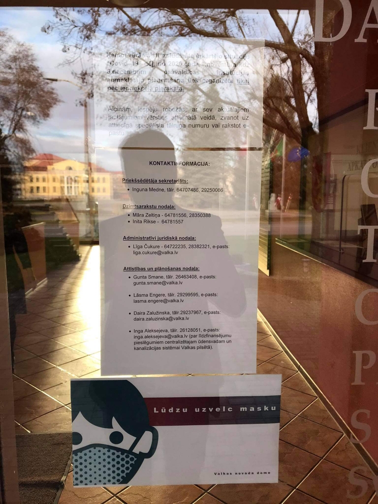 Valkas novada domē apmeklētājus pieņems tikai pēc iepriekšēja pieraksta