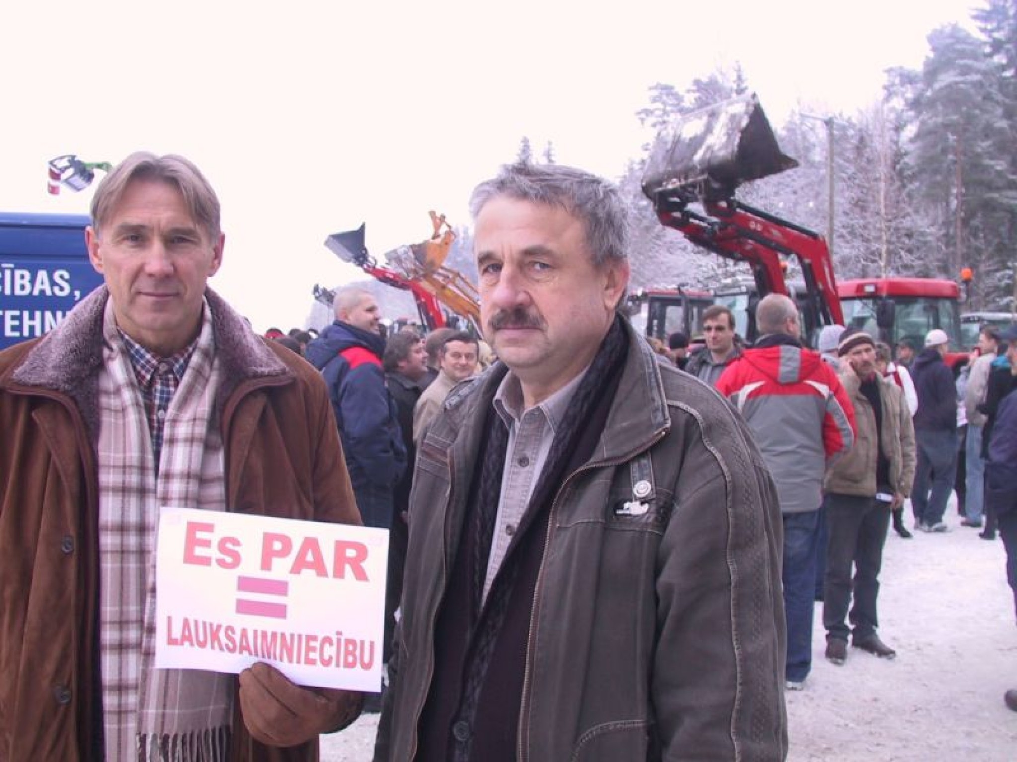 Lauksaimnieki pulcējas protesta akcijā