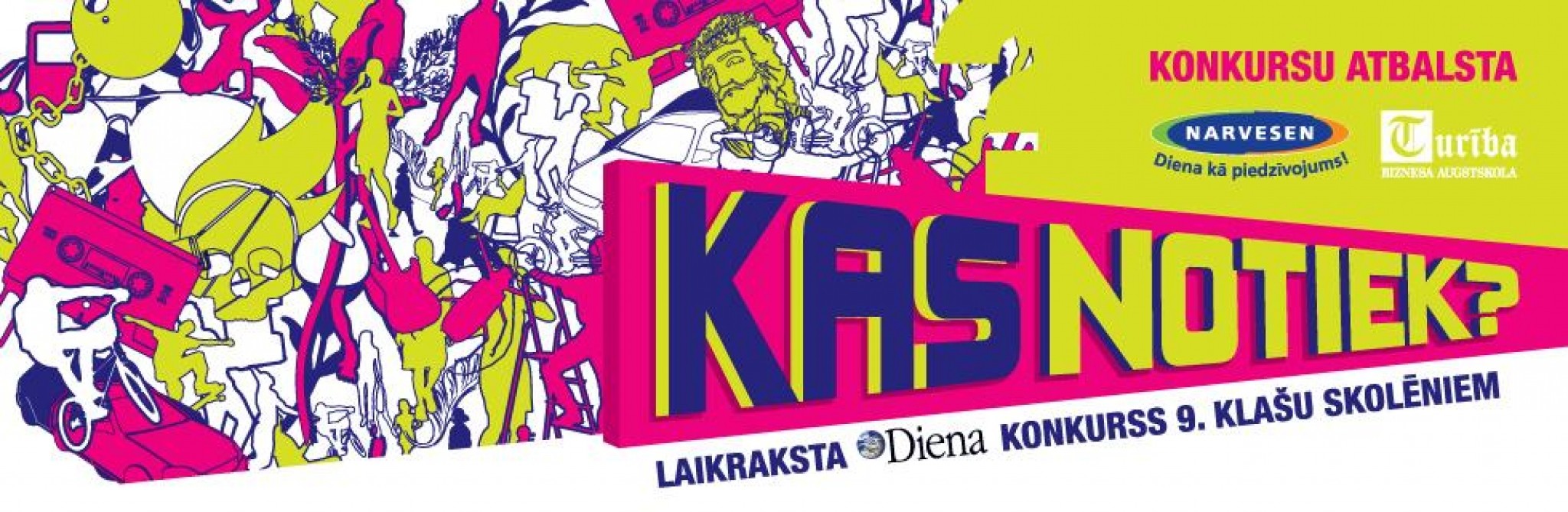 Gandrīz 16 000 Latvijas devītklasnieku piedalīsies laikraksta Diena četrpadsmito reizi organizētajā zināšanu konkursā Kas notiek?