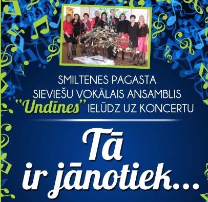 Vokālā ansambļa “Undīnes” jubilejas koncetrs