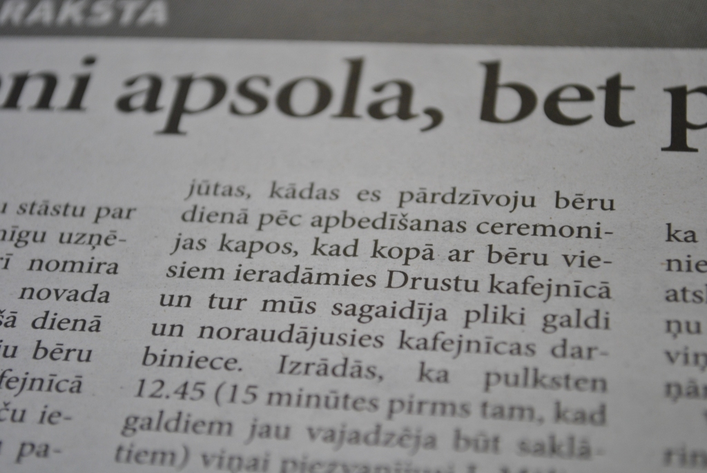 Redakcijas pastā: Izpaliek bēru mielasts, bet paliks atmiņas, kuras nenovēl nevienam...
