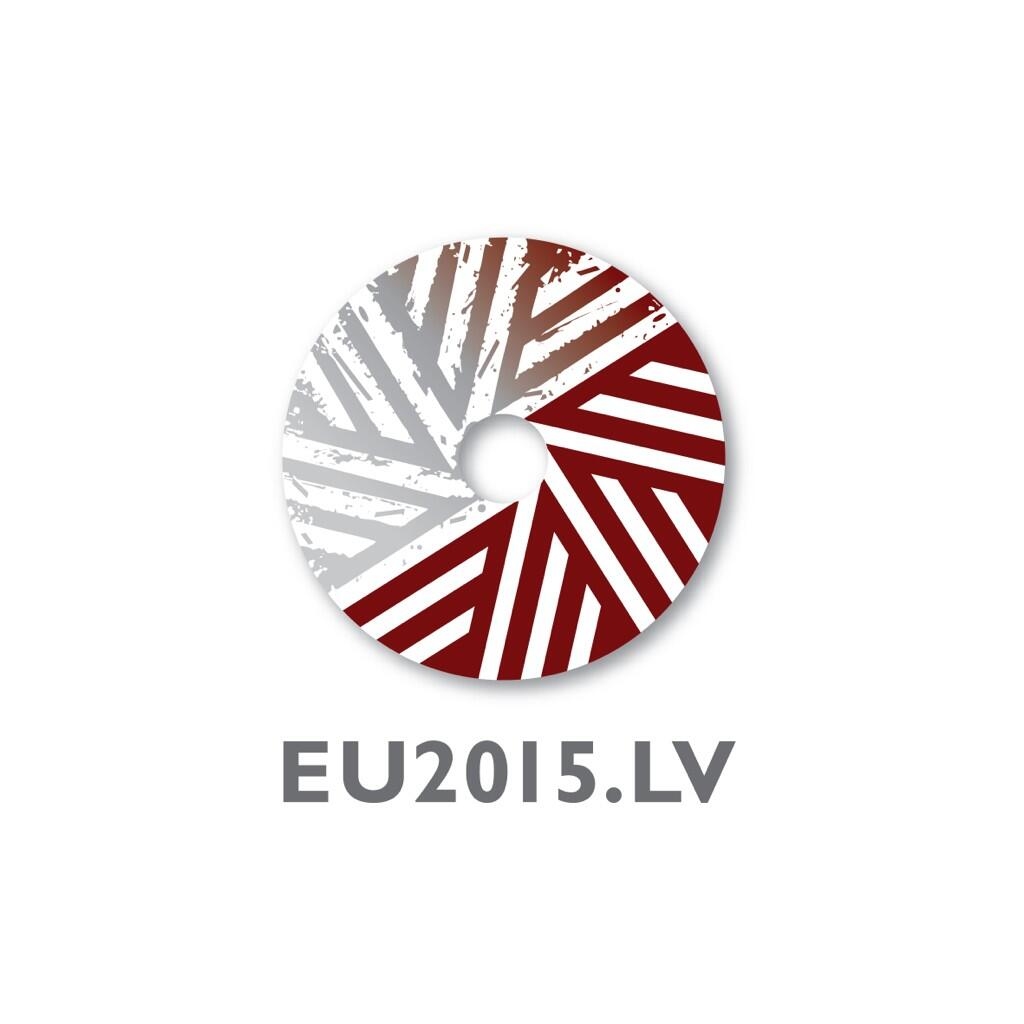 Tapis Latvijas prezidentūras ES Padomē logo