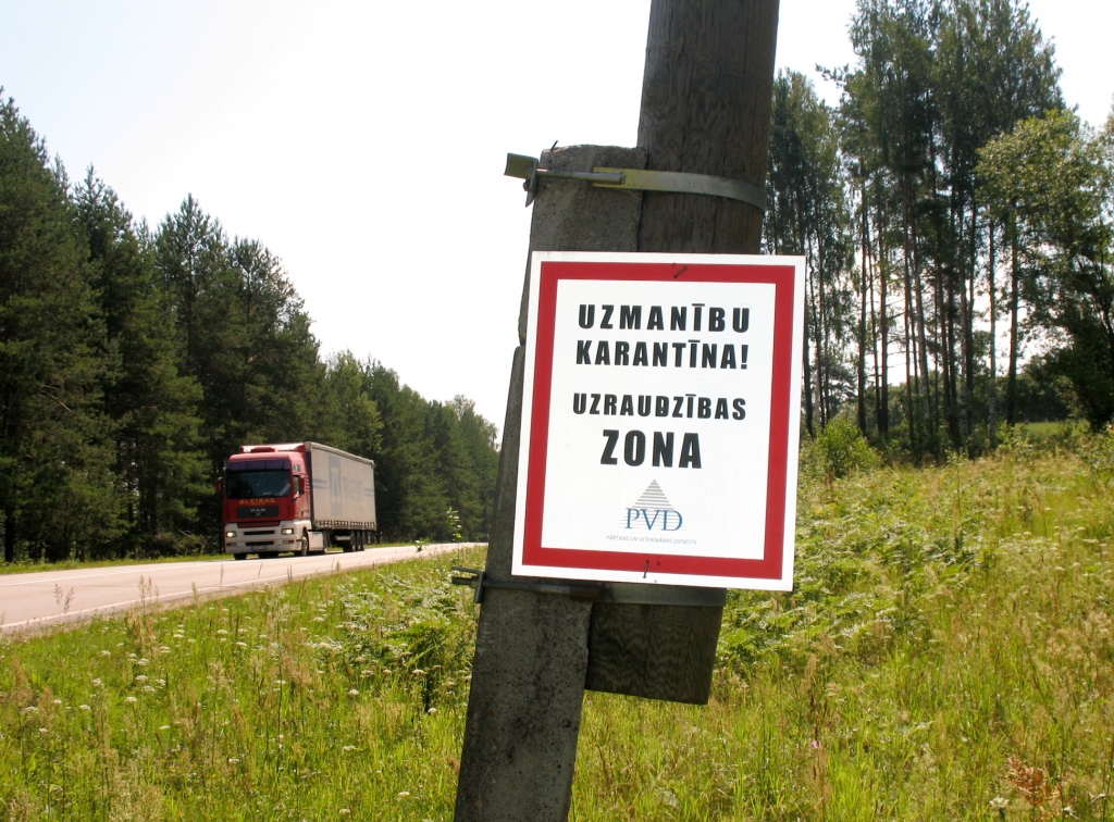 Paplašina Āfrikas cūku mēra zonu un pagarina ārkārtas situāciju