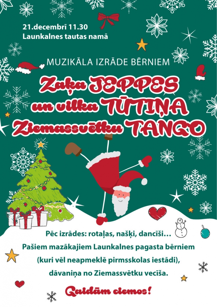 Muzikāla izrāde bērniem “Zaķa Jeppes un vilka Tūtiņa Ziemassvētku tango”