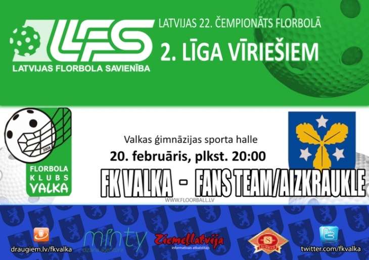 22. Latvijas čempionāta florbolā vīriešiem 2.līgas spēle