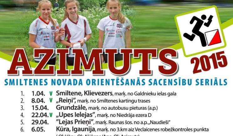 1. aprīlī orientēšanās sacensību “Azimuts 2015” sezonas atklāšana