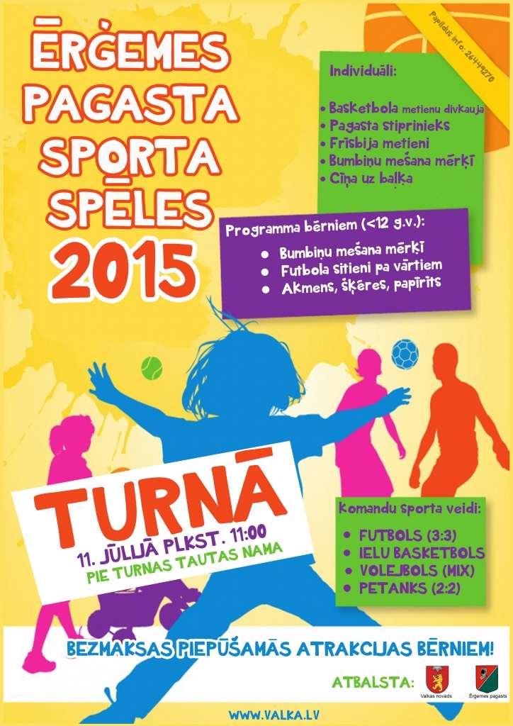 Turnā notiks Ērģemes pagasta vasaras sporta spēles