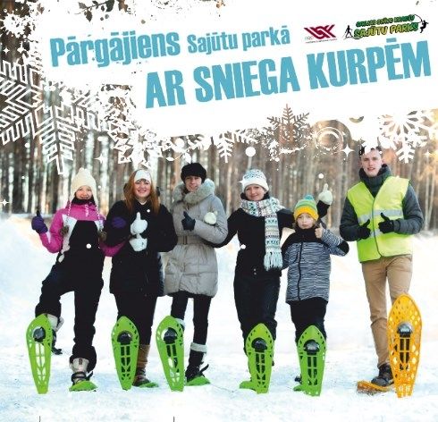 Jaunums Valmierā - Sniega kurpes pārgājieniem Sajūtu parkā