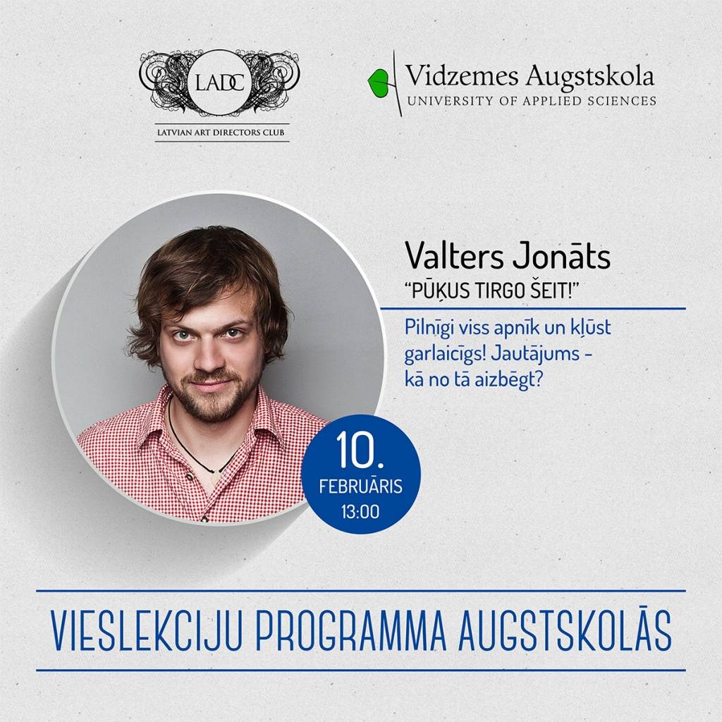 Ar vieslekciju “Pūķus tirgo šeit!” Vidzemes Augstskolā uzstāsies Valters Jonāts