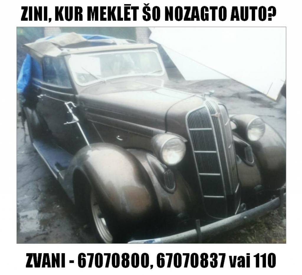 VP meklē nozagtu retro automašīnu