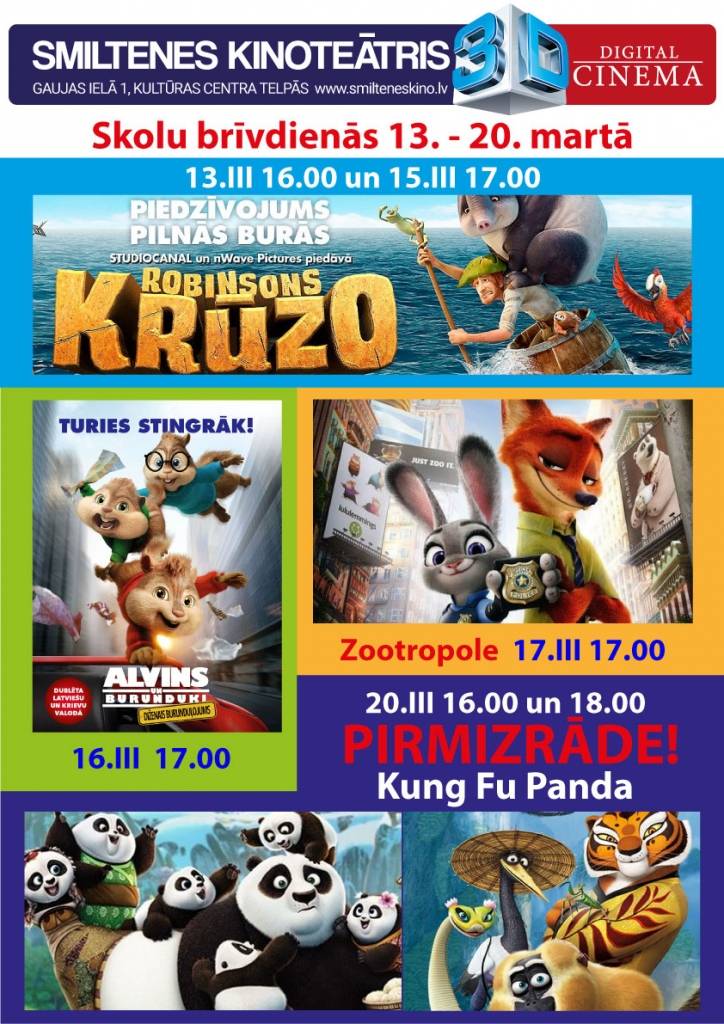 Skolēnu brīvdienās: Kung Fu Panda. 