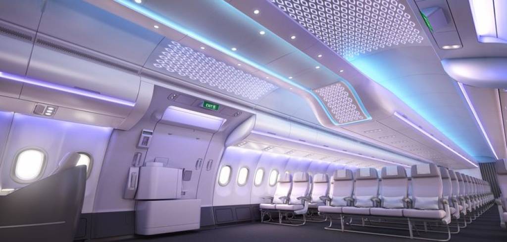 FOTO: Airbus piedāvā lidmašīnu dizainu pasažieru skaita palielināšanai