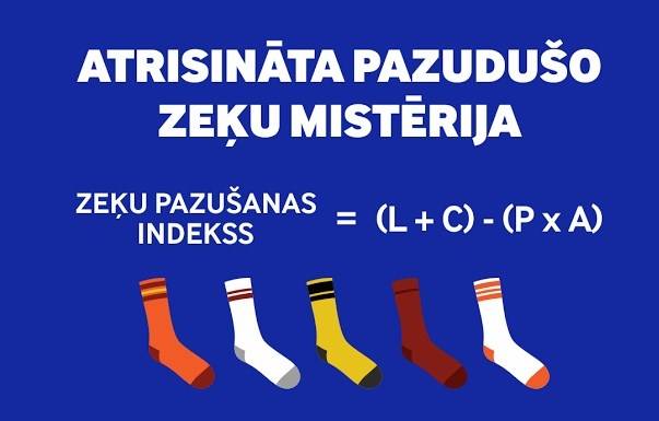 Zinātnieki atrisinājuši pazudušo zeķu problēmu