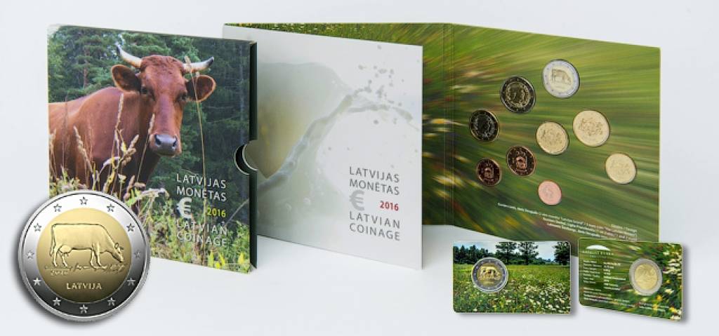 Papildināta ar FOTO: Liela interese par jauno eiro monētu ar gotiņu