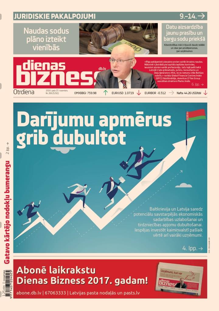 Tirdzniecību ar Baltkrieviju grib dubultot