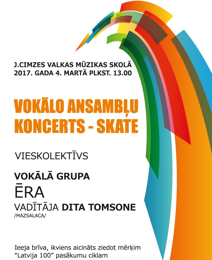 Vokālo ansambļu skate - koncerts