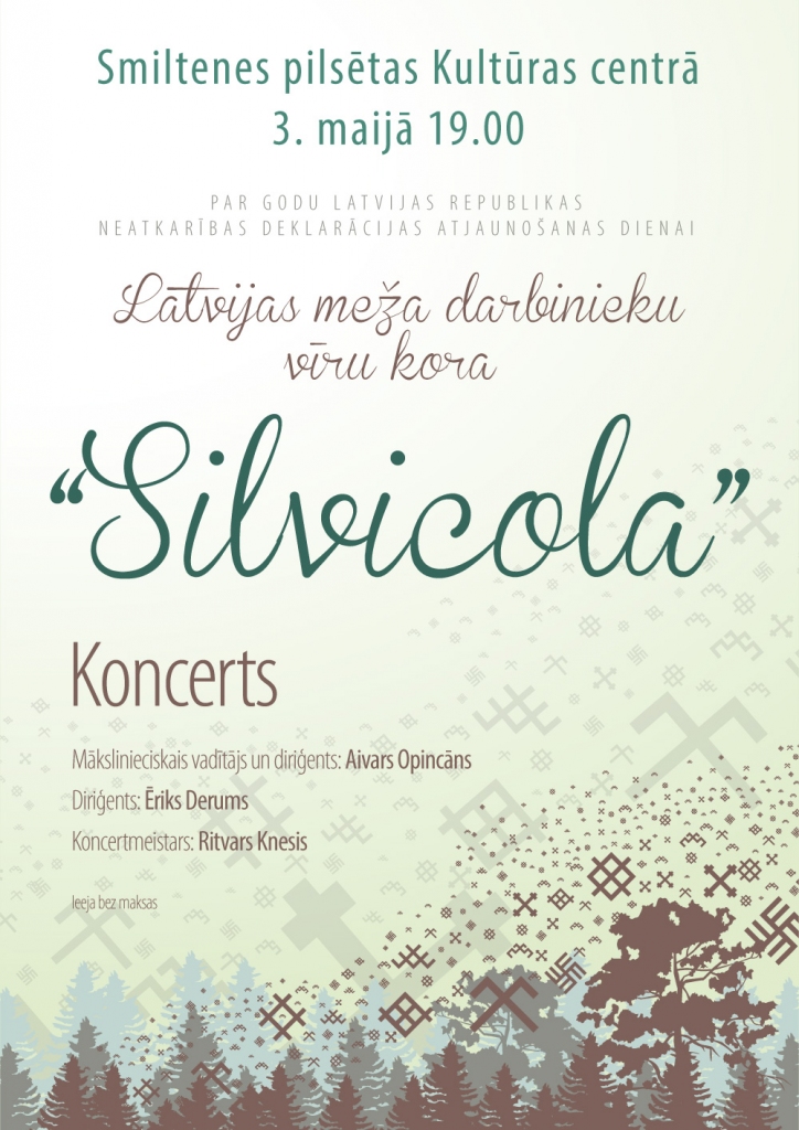 Vīru kora “Silvicola” koncerts