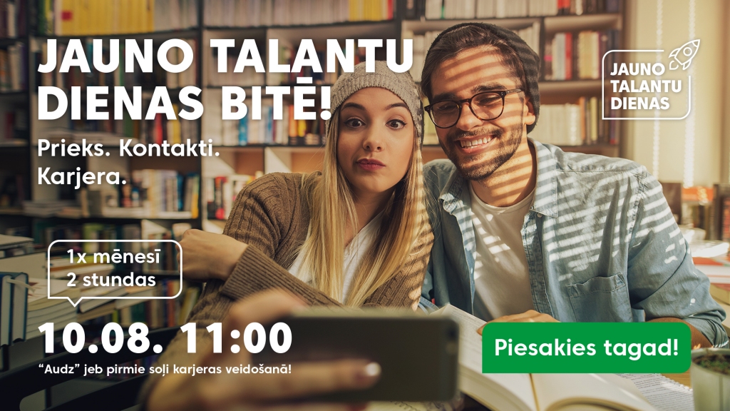Jauniešiem iespējams piedalīties iedvesmojošā bezmaksas semināru ciklā "Jauno talantu dienas"