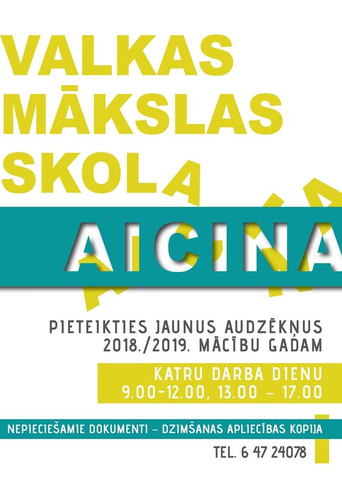Valkas mākslas skola gaida jaunus audzēkņus