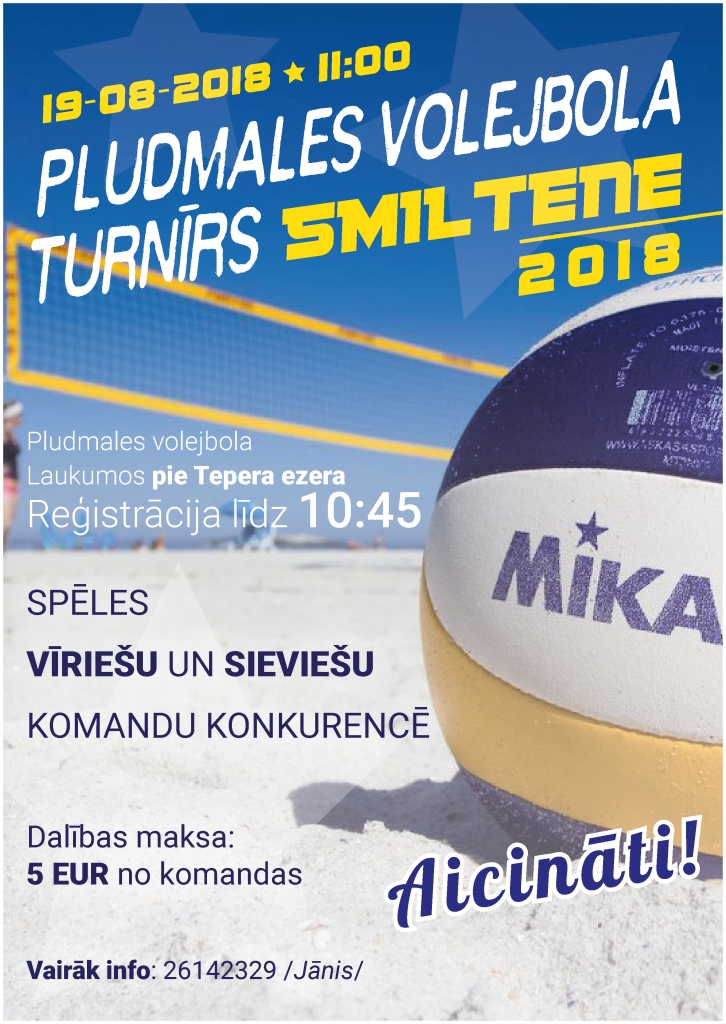 Pludmales volejbola atklātais turnīrs “Smiltene 2018”