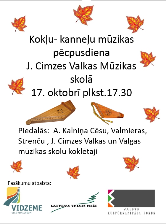 Valkā norisināsies kokļu mūzikai veltīts pasākums