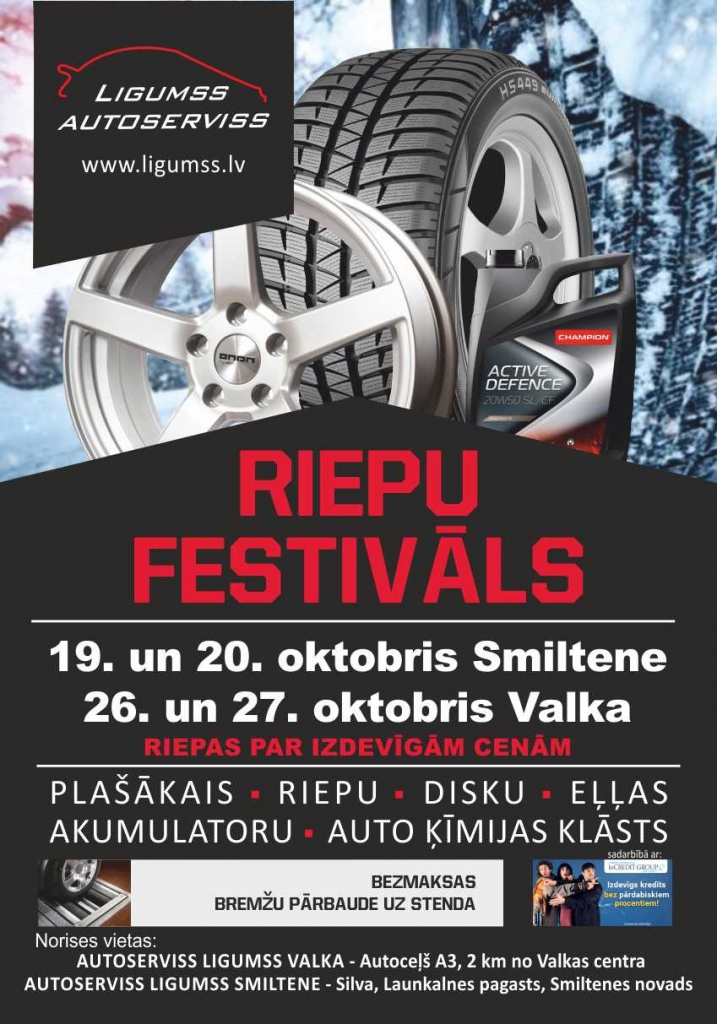 Autoservisa Ligumss Ziemas riepu festivāls