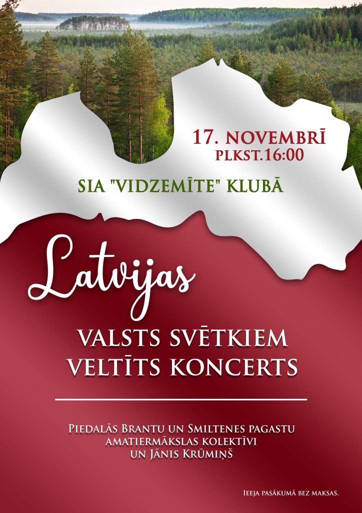 Latvijas valsts svētkiem veltīts koncerts