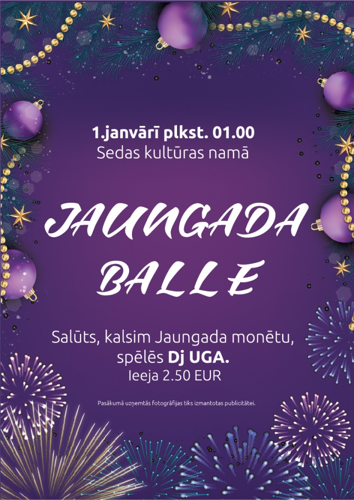 Jaungada balle Sedā ar Dj UGA