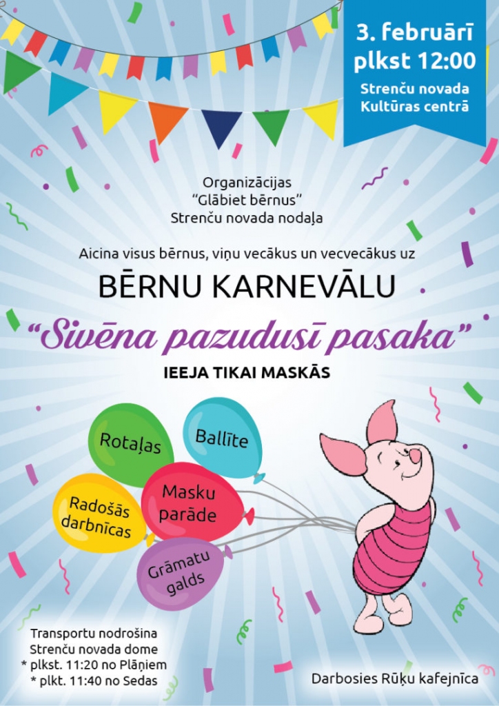 Bērnu karnevāls "Sivēna pazudusī pasaka"