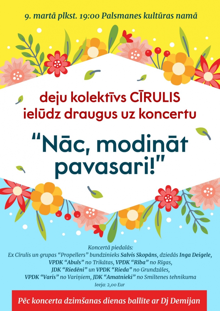 Koncerts "Nāc, modināt pavasari!"