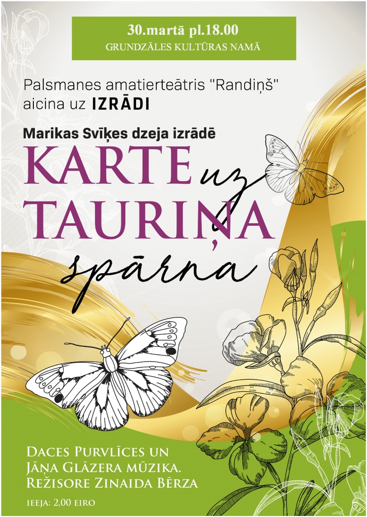 Palsmanes amatierteātra izrāde "Karte uz tauriņa spārna"