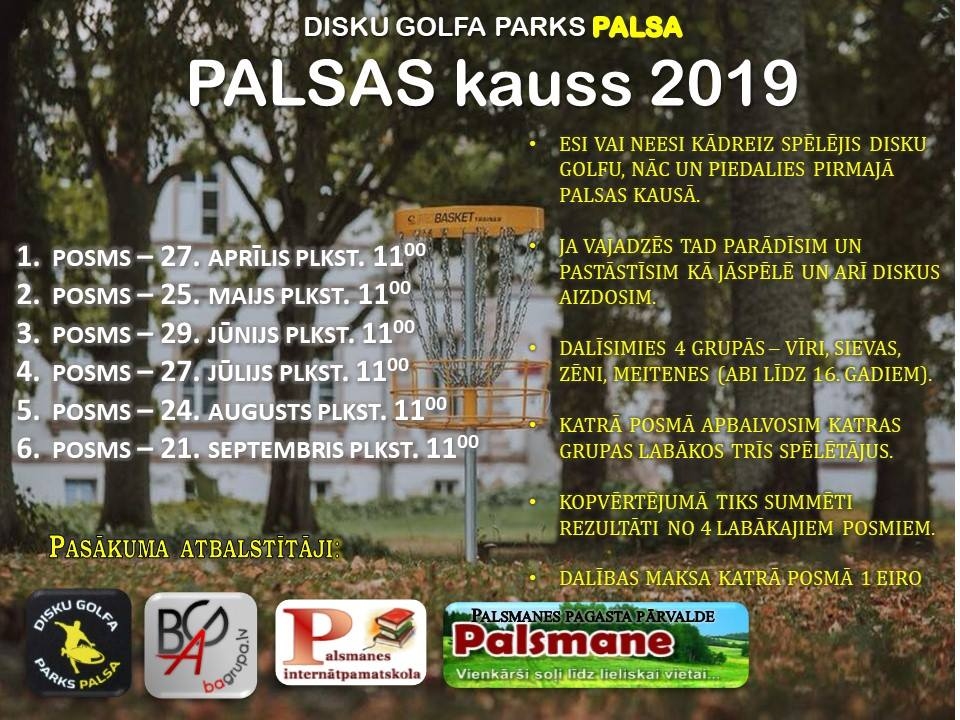 Palsas kauss 2019. Sacensības disku golfā. 1.posms