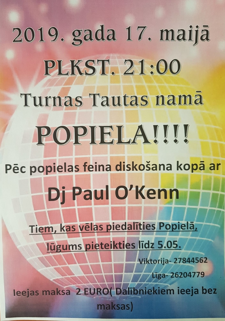 POPIELA Turnas tautas namā