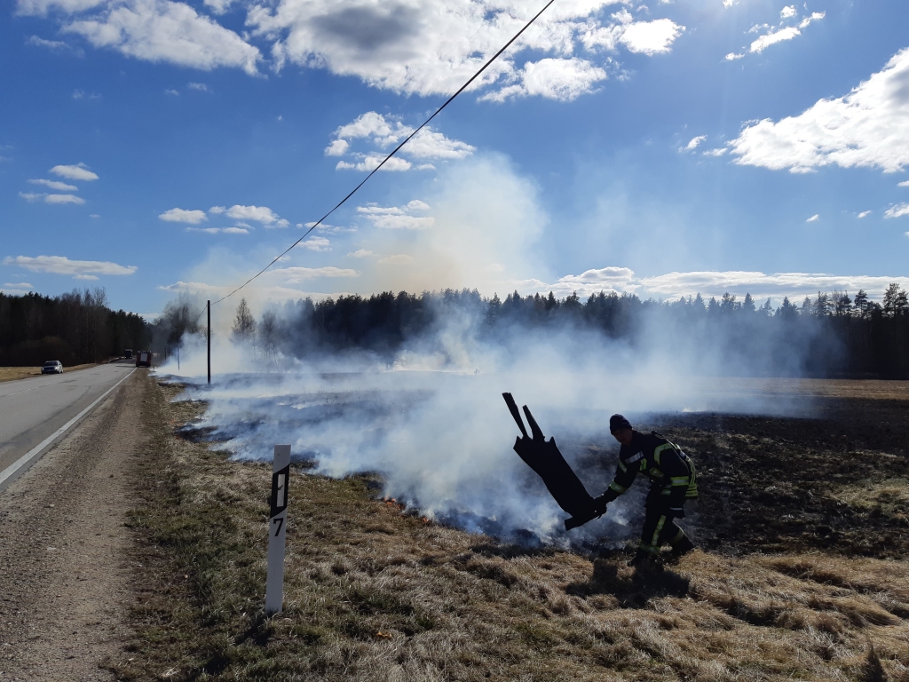 Latviju turpina postīt  kūlas ugunsgrēki