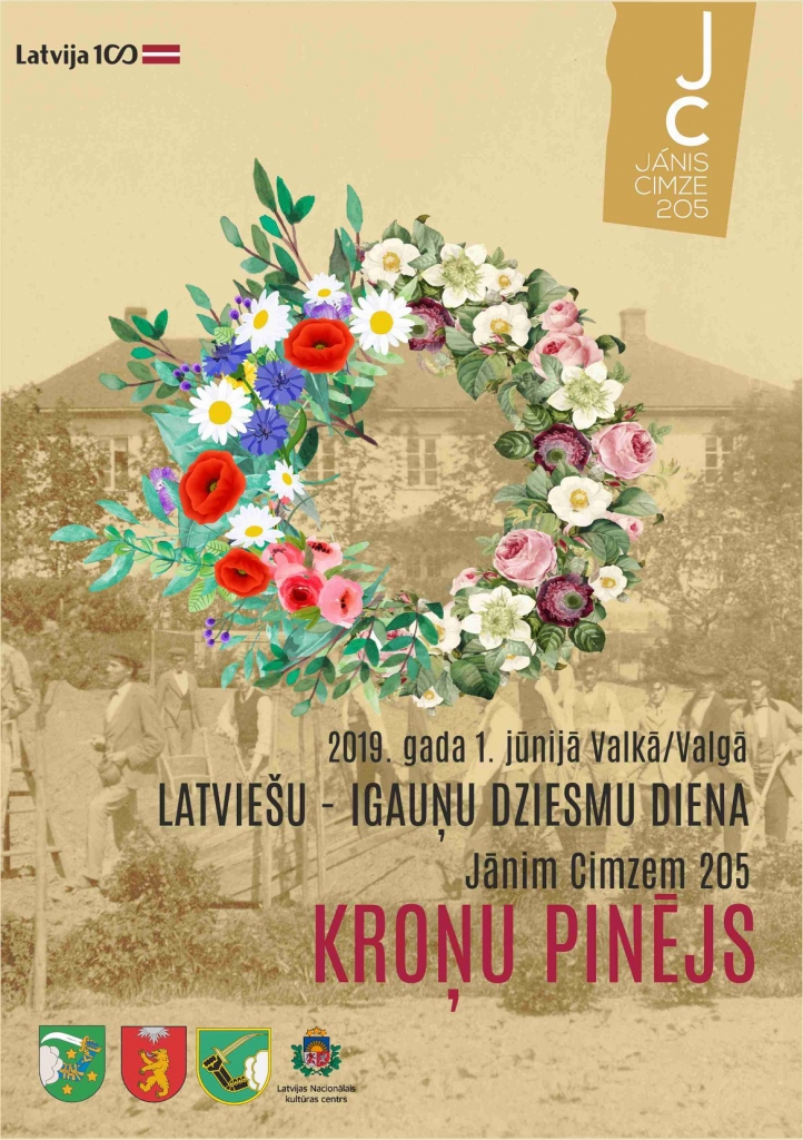 Latviešu – igauņu Dziesmu diena “Kroņu pinējs”. Jānim Cimzem - 205. 