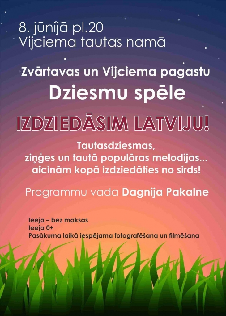 Dziesmu spēle "Izdziedāsim Latviju!"